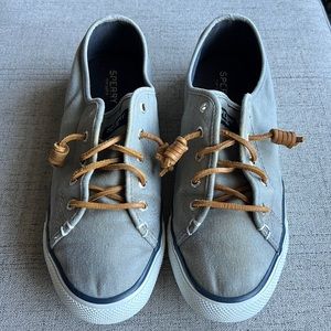 Sperry Womens Canvas Leather Lace Casual Shoe/Sneaker 8.5